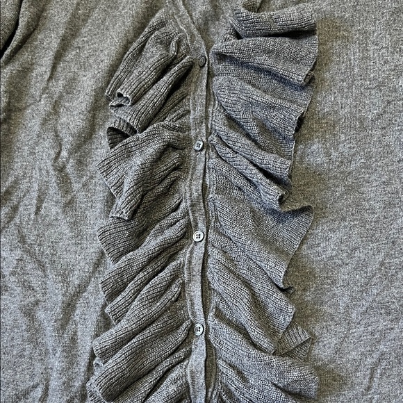 Source Unknown Charcoal Ruffled Blouse - Picture 2 of 2